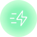 light gradient green fast icon
